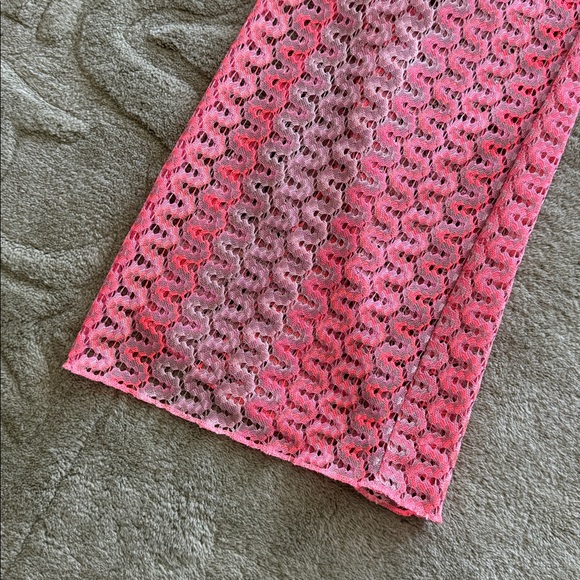 BECCA Pink and Coral Crochet Lace Pants with Drawstring - Festival Wear - Picture 3 of 8